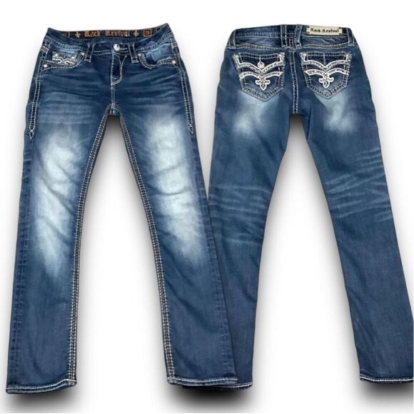 Rock Revival Karla Mid-Rise Capri Jeans - Picture 1 of 8